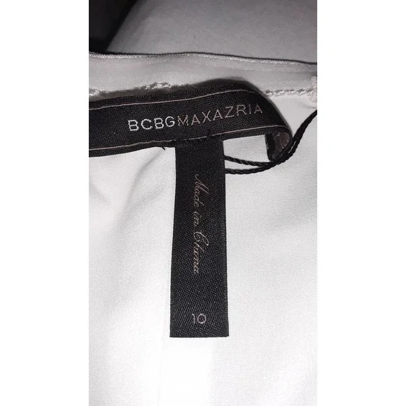 NWT BCBGMaxAzria Sz 10 KIA Black & White  Maxi Dress - Picture 10 of 11